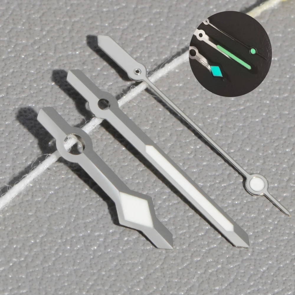 NH35 Hands Silver Watch Hands Watch Accessories Watches Pointer For NH34 NH35 NH36 NH38 NH39 NH70 NH72 Movement Green Luminous