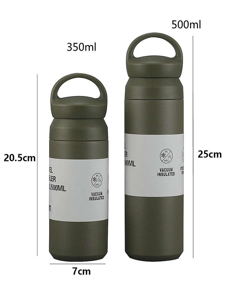 500ml Thermos Cups Coffee Mug Insulated Water Bottle Stainless Steel Thermal Tumbler Vacuum Flask Portable Travel Office Mugs