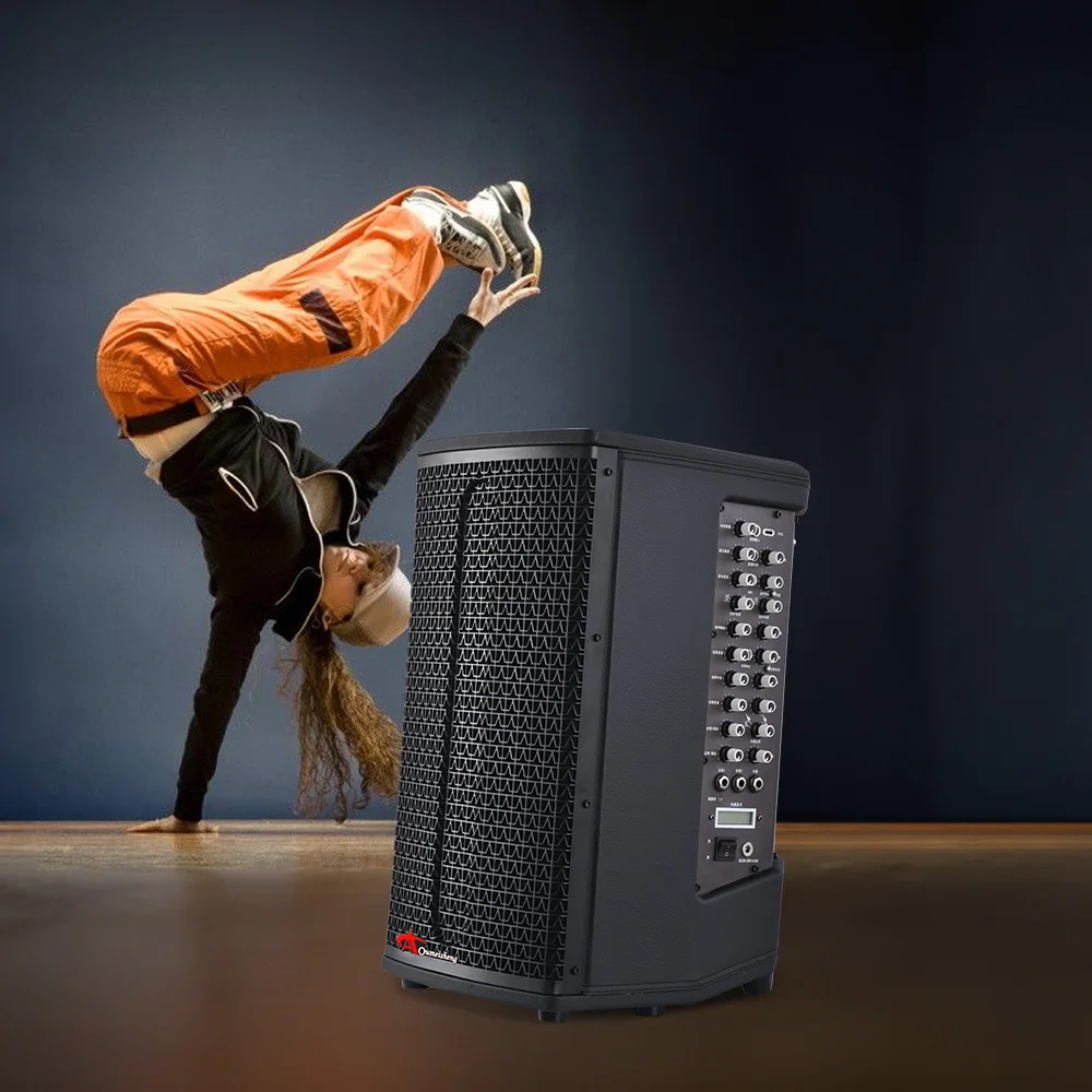 Oumeisheng-K18 Dual 8-inch Factory New Portable Outdoor Party Speakers Wireless Bt Speakers