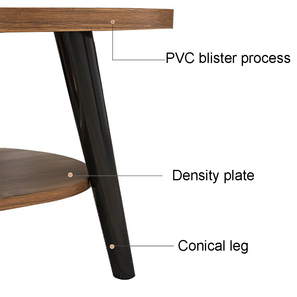 Nieuwe minimale kleine bijzettafels ronde salontafel conische stabilisatiepoten dubbel niveau aanrecht sterk stabiel waterdicht