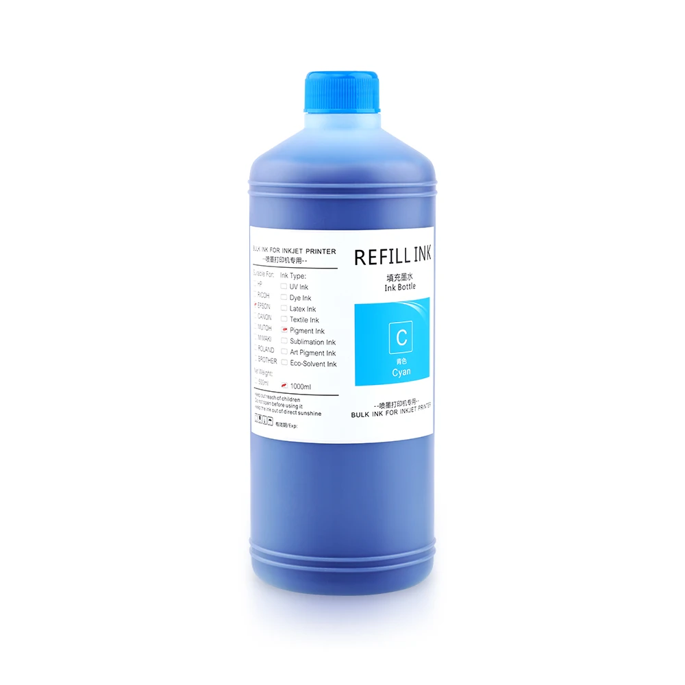 1000ml Pigment ink For Epson Labeling Printer TM-3 TM-7 TM-8 Series ColorWorks TM-C3500 C3510 C3520 C7500 C831 GP-C832 CW-C6000