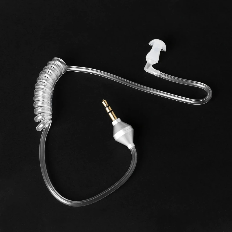 2-Pin PTT Mic Headset to 3.5mm Air Acoustic Tube Earpiece for Baofeng UV-5R 888s