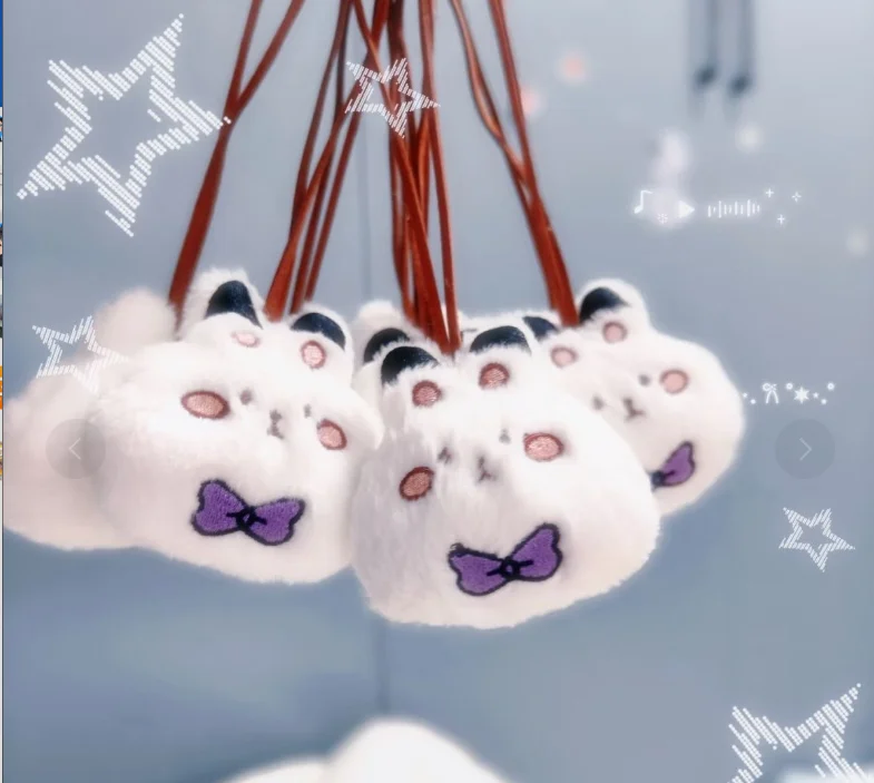 Love and Deep Space Xavier Birthday Material Cute Rabbit Ball Ball Butterfly Bow Tie Rabbit Bag Cosplay Pendant~
