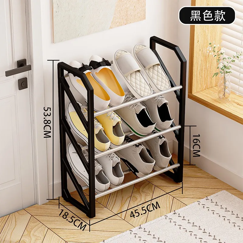 Creative Home Shoe Cabinet 3 Layer Assembly Bedroom Door Storage Rack Shoe Sorting And Storage Rack Household Products Shoe Box