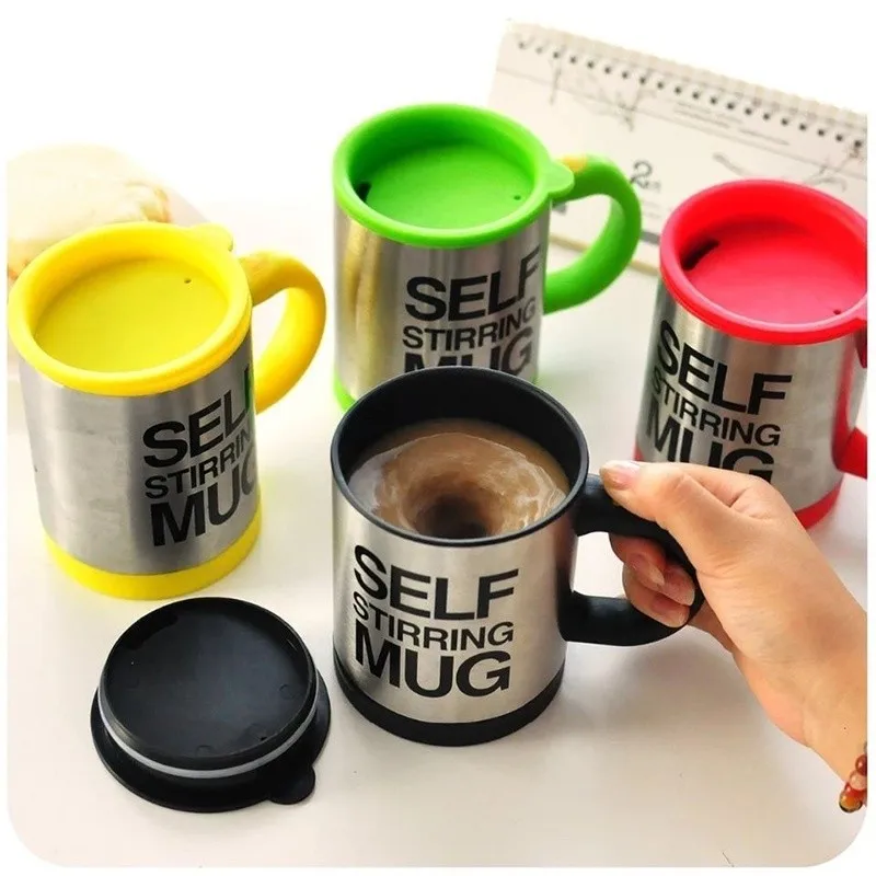 Automatic Coffee Tea Mug Stainless Steel Auto Mixing Cup Electric Self Stirring Washable Reusable Smart Drinking