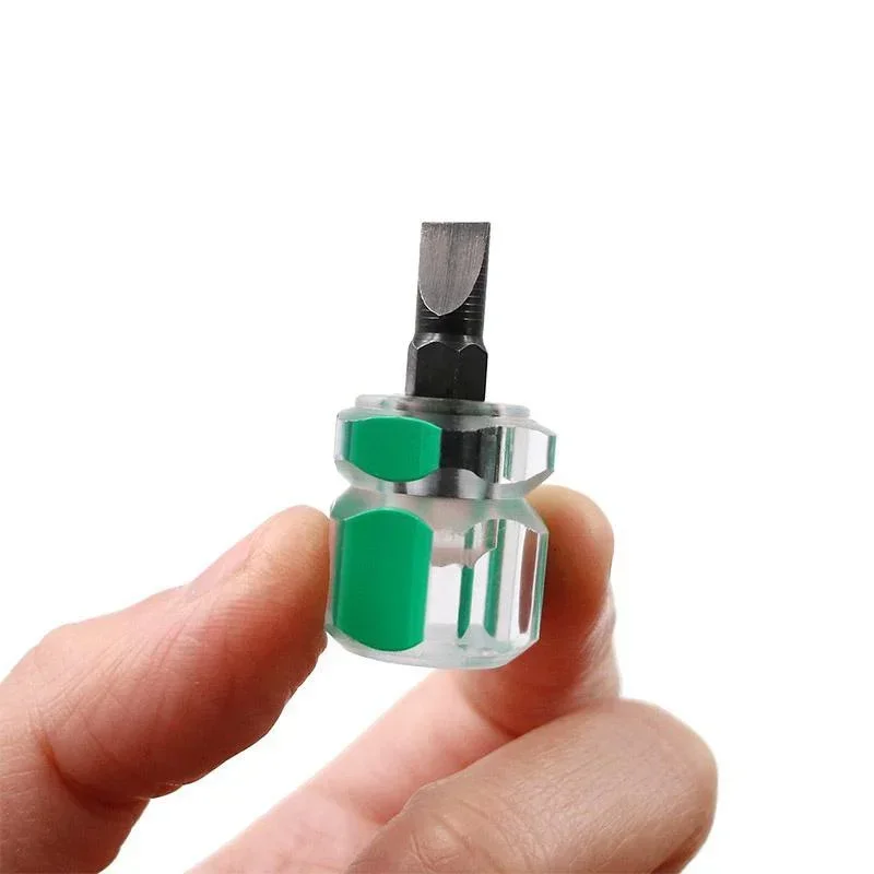 Professional Mini Portable Screwdriver Set Precision Repair Tool Kit With Color-Coded Transparent Handle Chrome Vanadium Steel Anti-Rust Coating Slotted Phillips Magnetic Double Ended Tips For DIY Car Repair Home Maintenance Compact Hand Tools Set