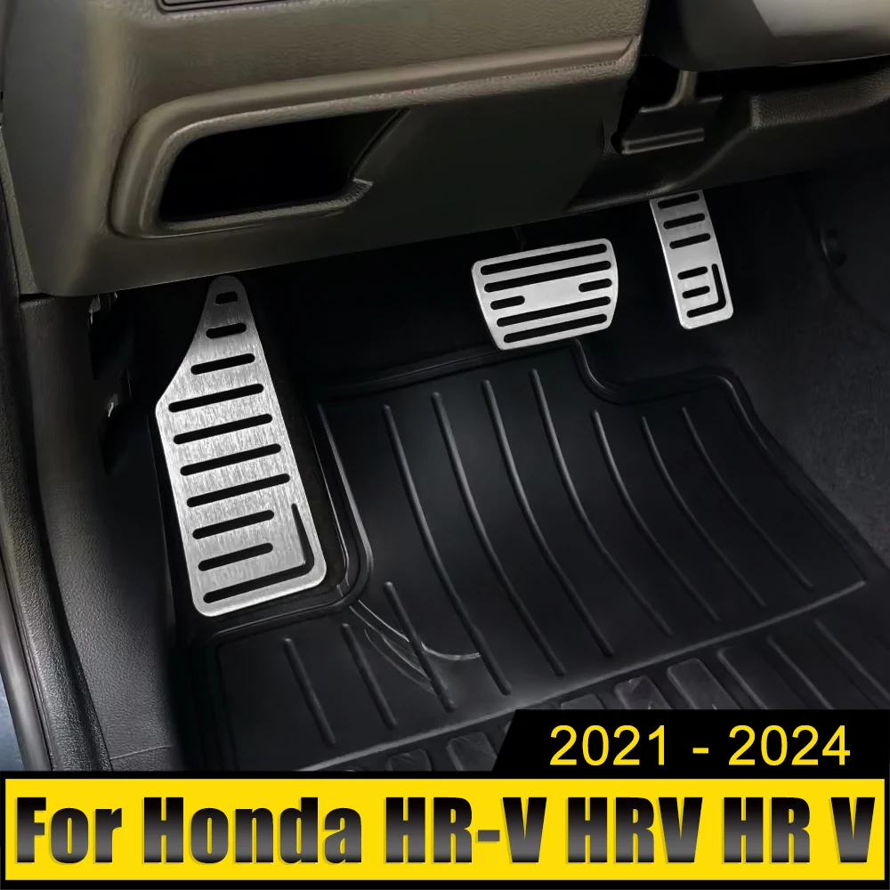 

For Honda Vezel HR-V HRV HR V EL RS 2021 2022 2023 2024 Car Accelerator Brake Foot Rest Pedals Cover Non-slip Pads Accessories