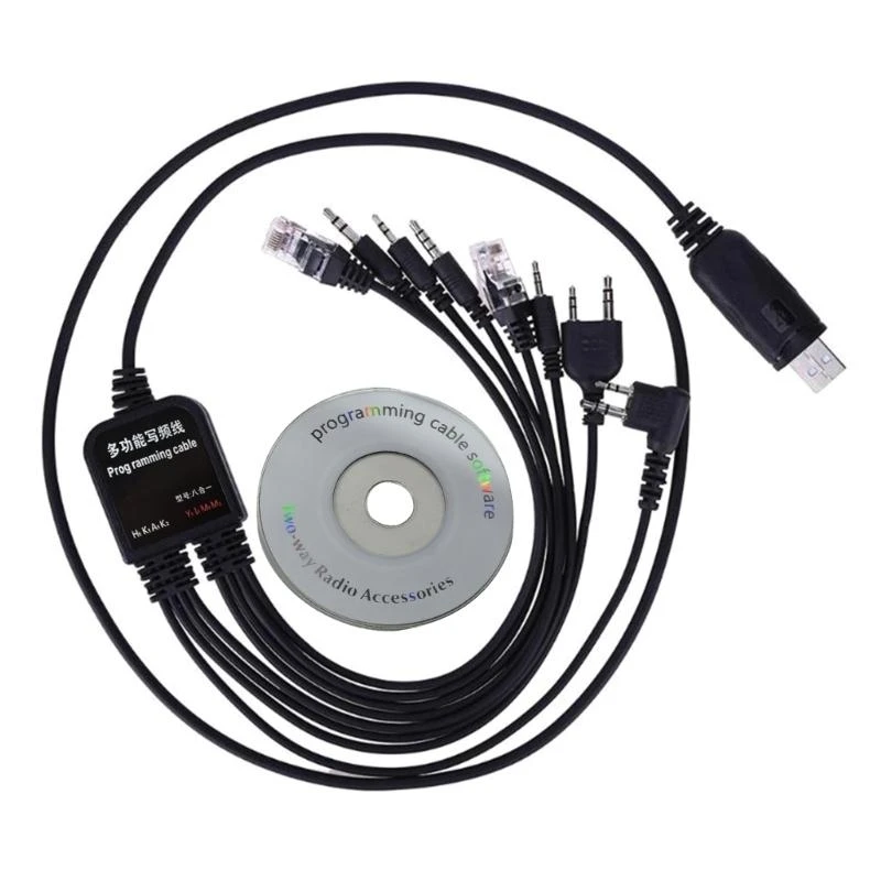 8 in 1 USB Programming Cable for BAOFENG for . for kenwood TYT QYT