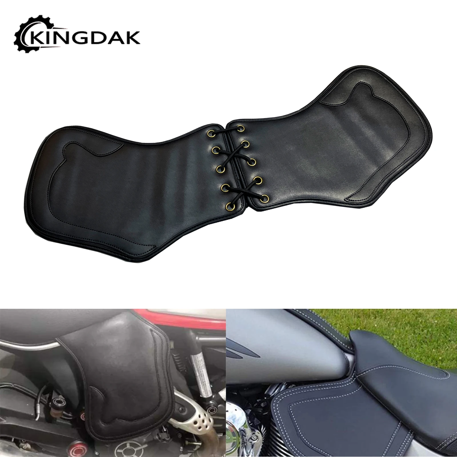 Deflectores universales de cuero PU para sillín de motocicleta para Harley Touring Street Road Glide Dyna Fatboy Softail Sportster