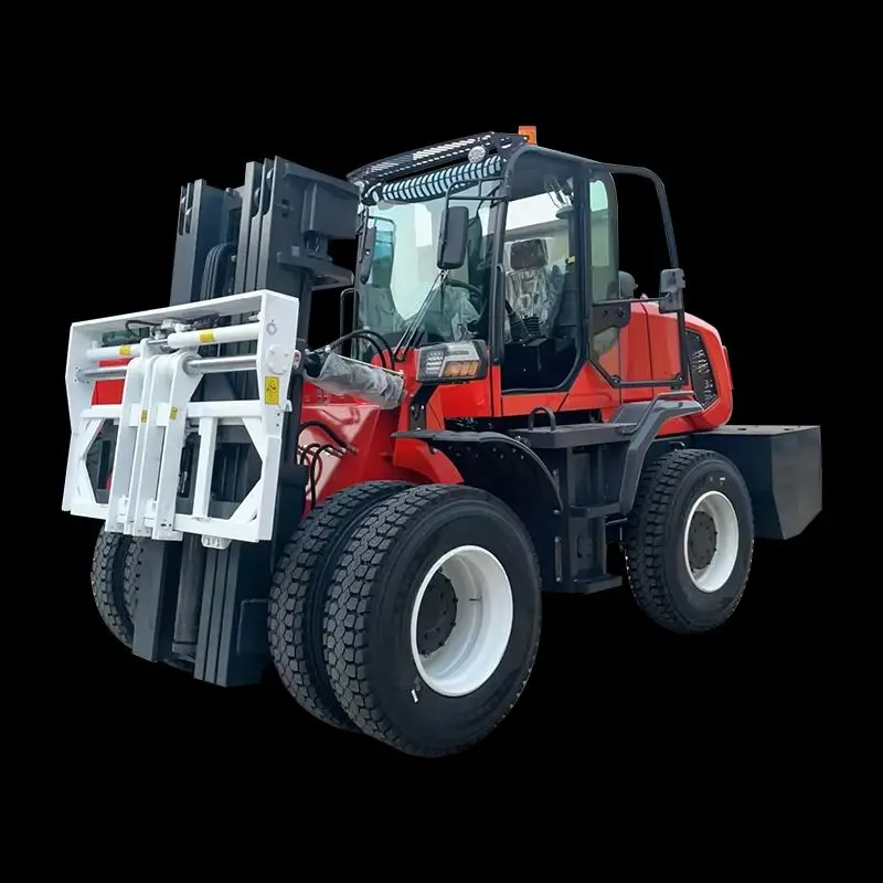 4WD Wheel Drive Rough Terrain Forklift Agricultural Off-road Forklift 4 Ton 4x4 diesel Forklift Truck