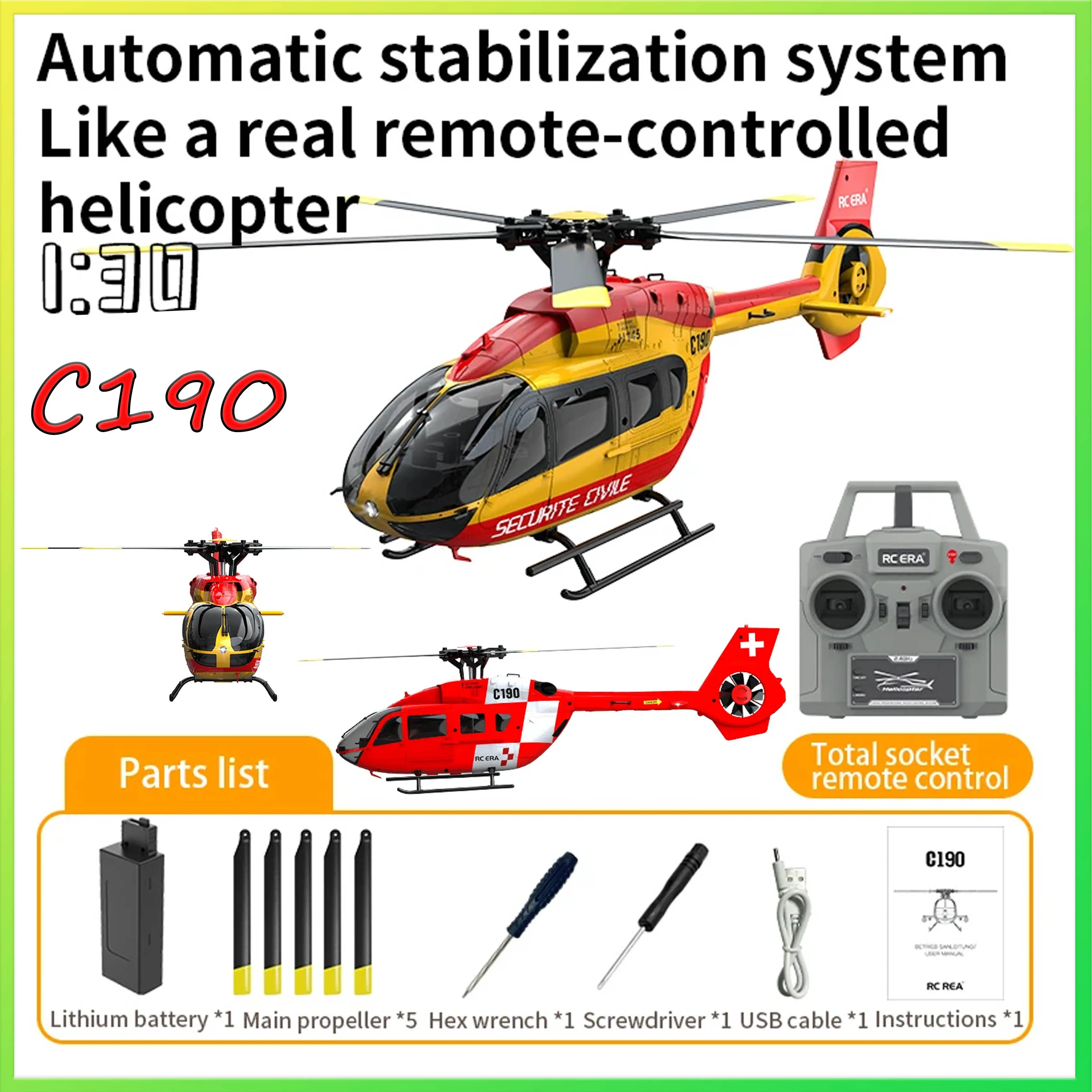 

Радиоуправляемый вертолет C190, шестиканальный однопропеллерный вертолет без флайбара, два бесщеточных двигателя, шестиосевой гироскоп для детей, подарок для взрослых