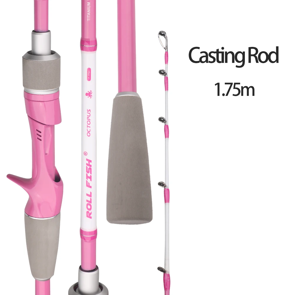 ROLLFISH 1,75m Titan-Spitze Oktopus-Tintenfisch-Casting- und Slow-Jigging-Angelrute aus Kohlefaser für leichtes Salzwasser-Bootsangeln – Detail 6