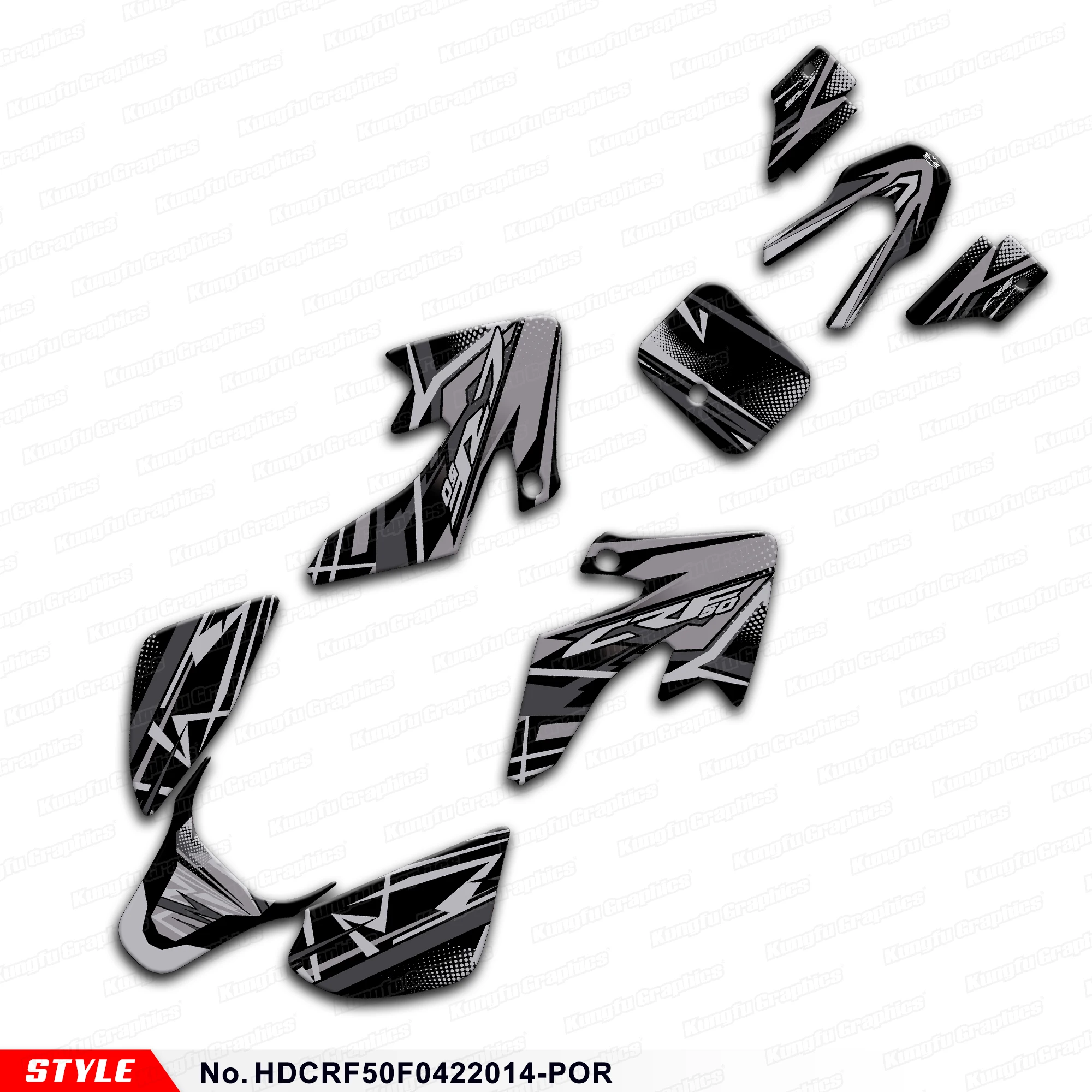 

JY Racing Motorcycle Graphics Sticker Sheet for HONDA CRF50F CRF 50 F 2004-2023, Protector Motocross Decal Kit