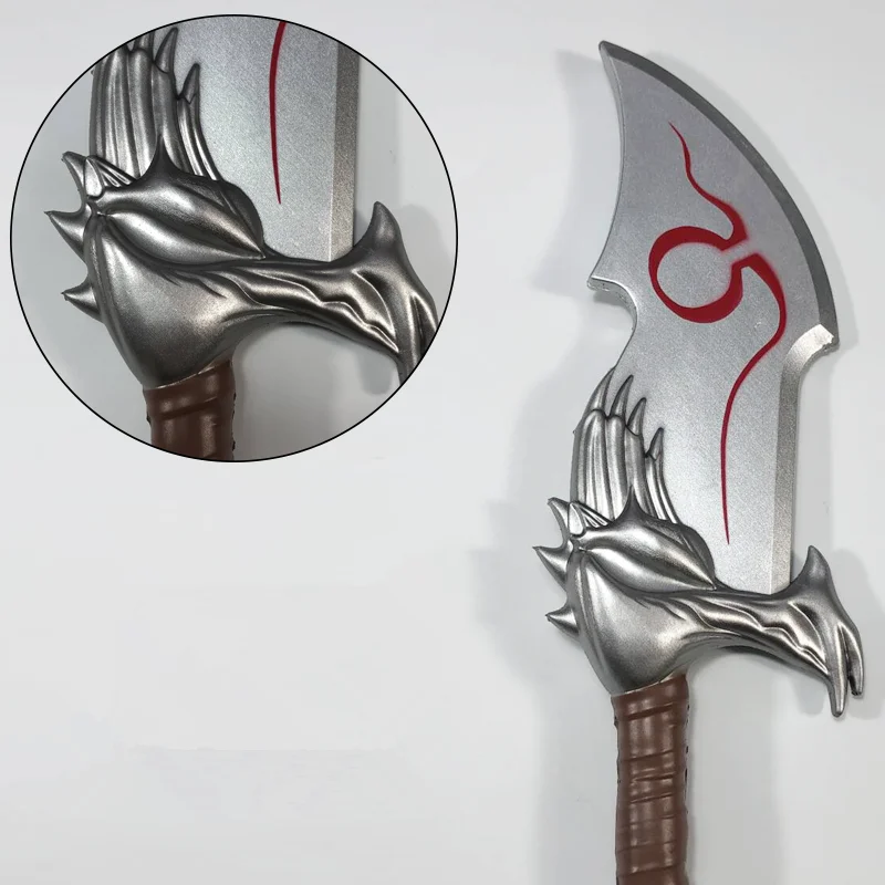 Cosplay Home Decor 1:1 God of War 4 War Beast Axe Rune Edition Chaos Twin Blades Ghost Axe sword Role Cos Axe PU Boy toy sword