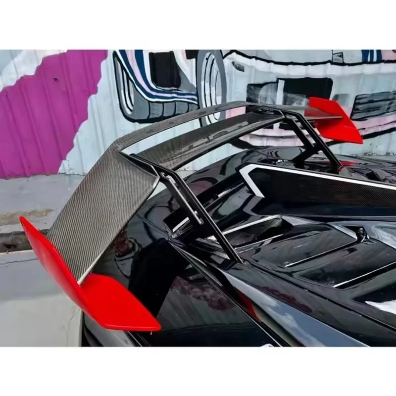 Dry Carbon Fiber Rear Spoiler Tail Body Kit For Huracan STO