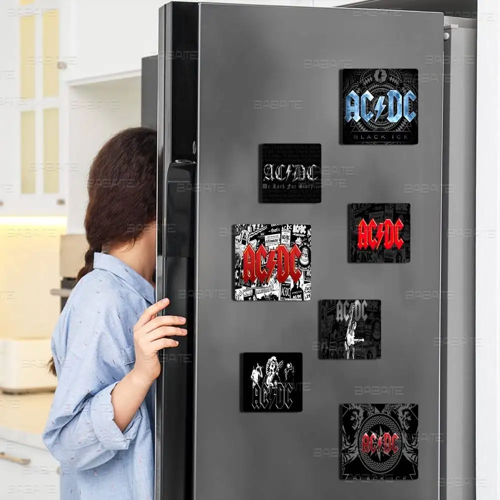 ريترو روك باند AC-DC أنمي مغناطيس شخصية مغناطيس الثلاجة مغناطيس مخصص للمطبخ السبورة الديكور مكتب هدية #1