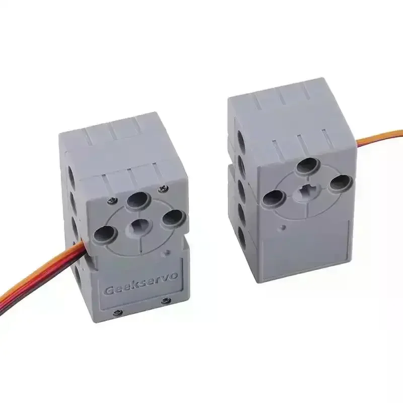 Geekservo 0.7/2KG Torque 360° Continuous Rotation Red/Gray Servo Dual Shaft Programmable Motor for Legoeds Arduino Microbit MOC