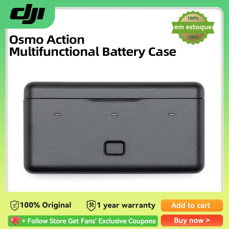 DJI Osmo Action Multifunctional Battery Case Stores three batteries and two microSD cards Original In Stock