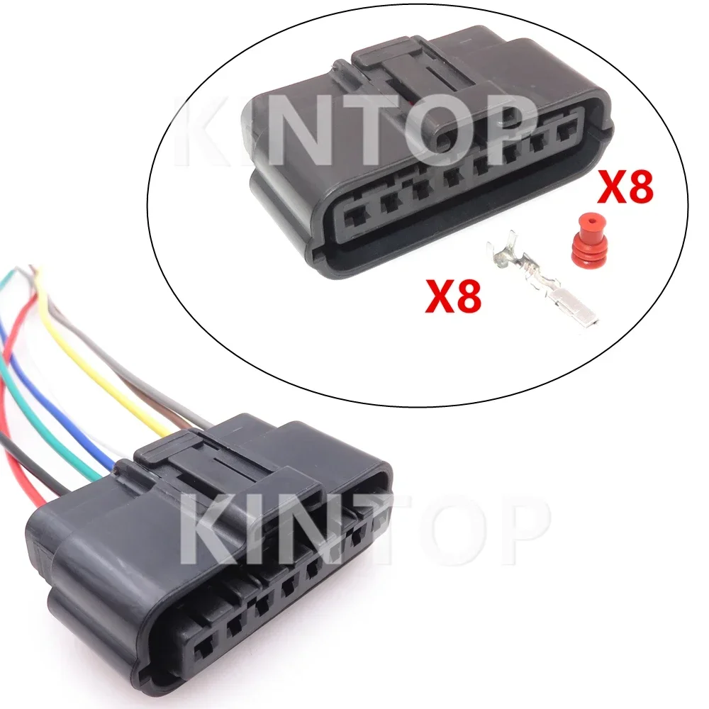 

1 Set 8 Pins AC Assembly Auto Cable Socket For Toyota Honda Nissan 6195-0038 Automobile Wire Connector Car Waterproof Adapter