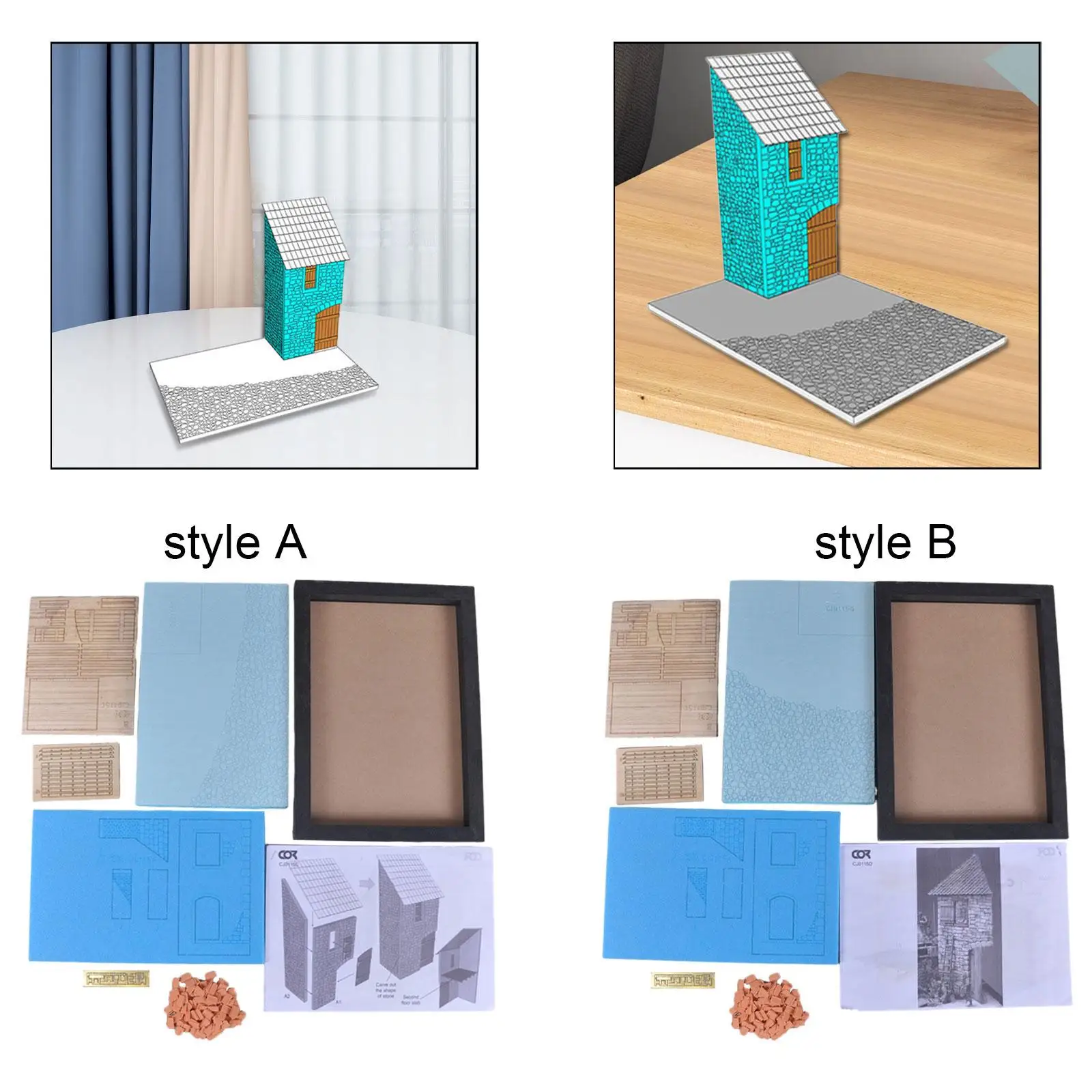 Kit de modelo de construção 1/35 DIY Premium modelo de arquitetura de mesa de areia inacabada