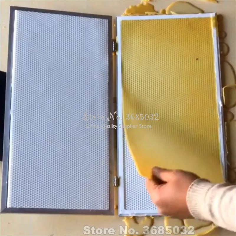 

Hand pressure beeswax foundation sheet making machine wax comb embosser mill machine for China /Italian bee