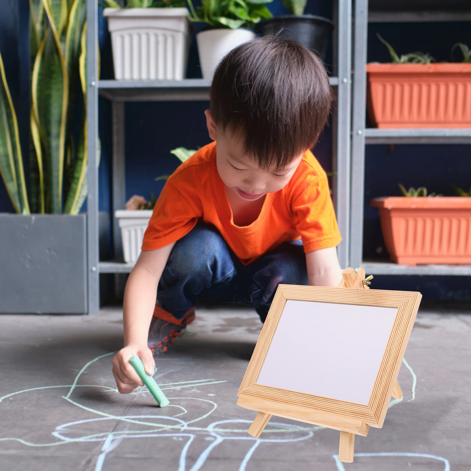 

Wooden Chalkboard Small Blackboard Tabletop Writing Board Kids Calligraphy Drawing Notice Decor Practical Home Accessories