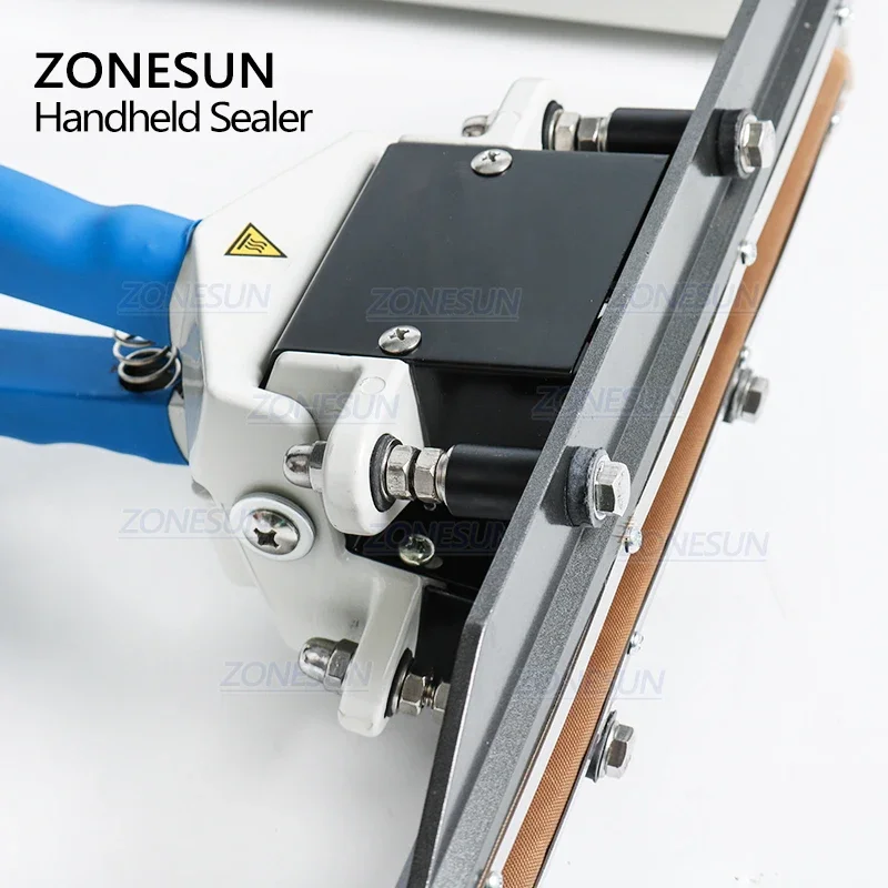 ZONESUN 200mm Direct-heat Plier Portable Impulse Sealing Machine Plastic Bag Sealer For Aluminum Composite Film Snack Packaging