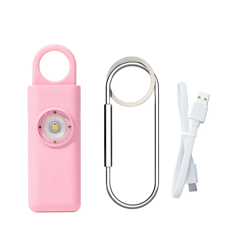 

2 шт. портативный 130 дБ перезаряжаемый персональный брелок-сигнализация для женской самообороны и личной безопасности