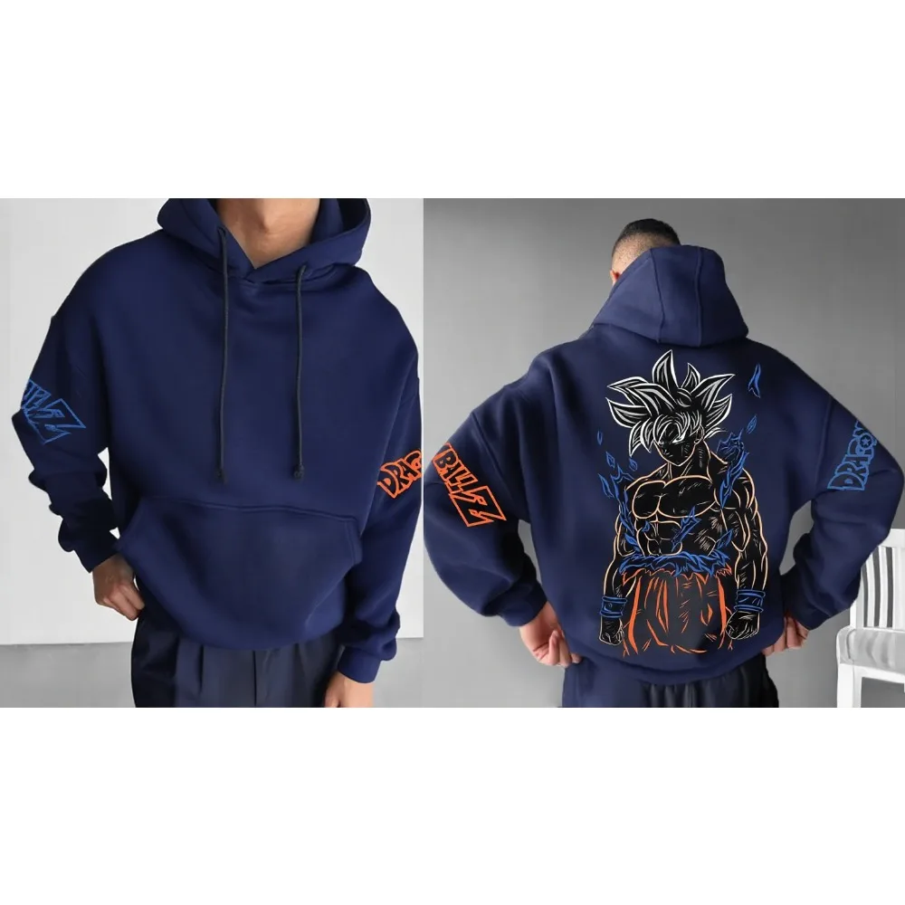 

Dragon Ball Animation Peripheral Versatile Multi-color Optional Sweater Autumn and Winter Men's and Women's Loose Long Sleeves