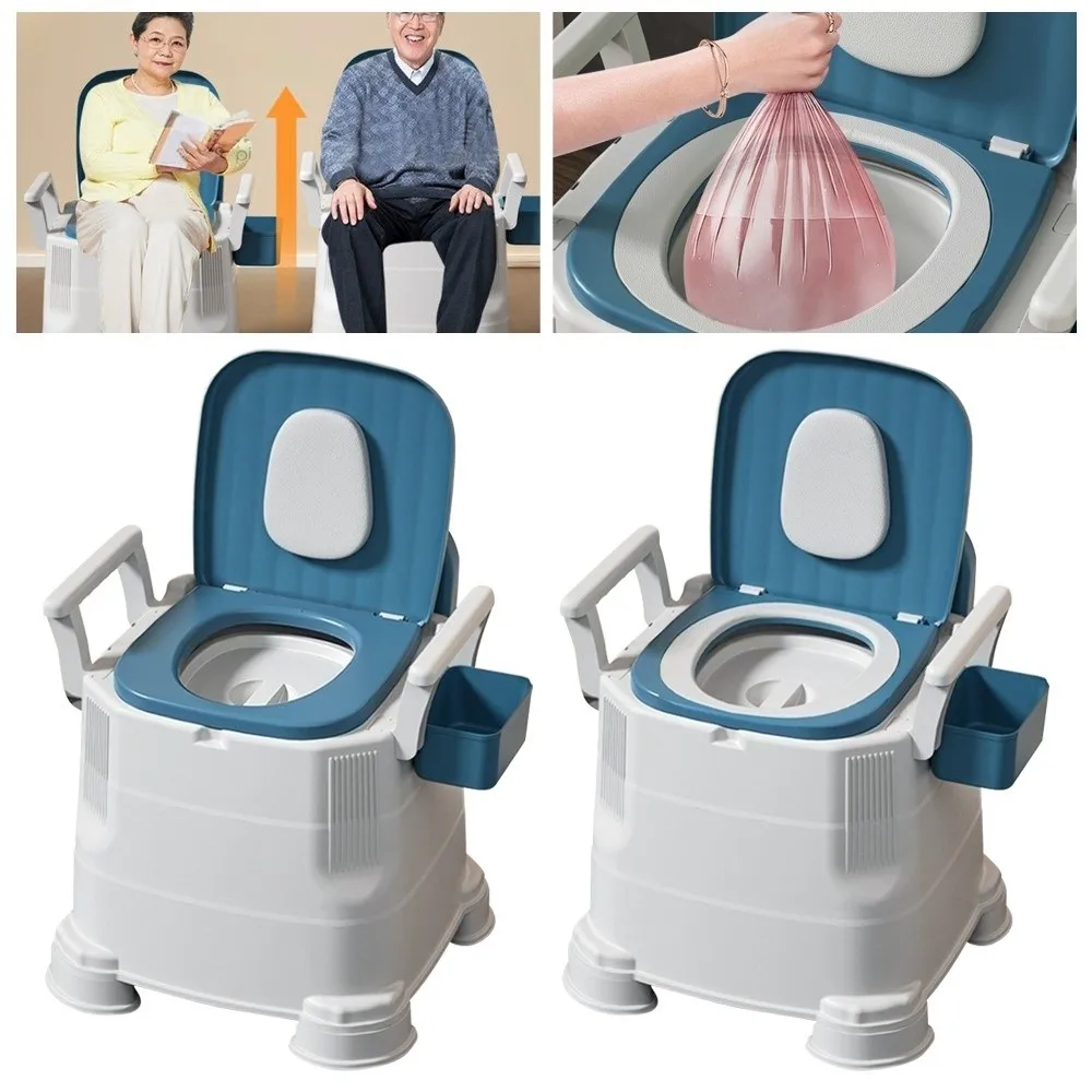 便利なポータブル携帯トイレプラスチック滑り止め便器消臭トイレ椅子高齢者妊婦用