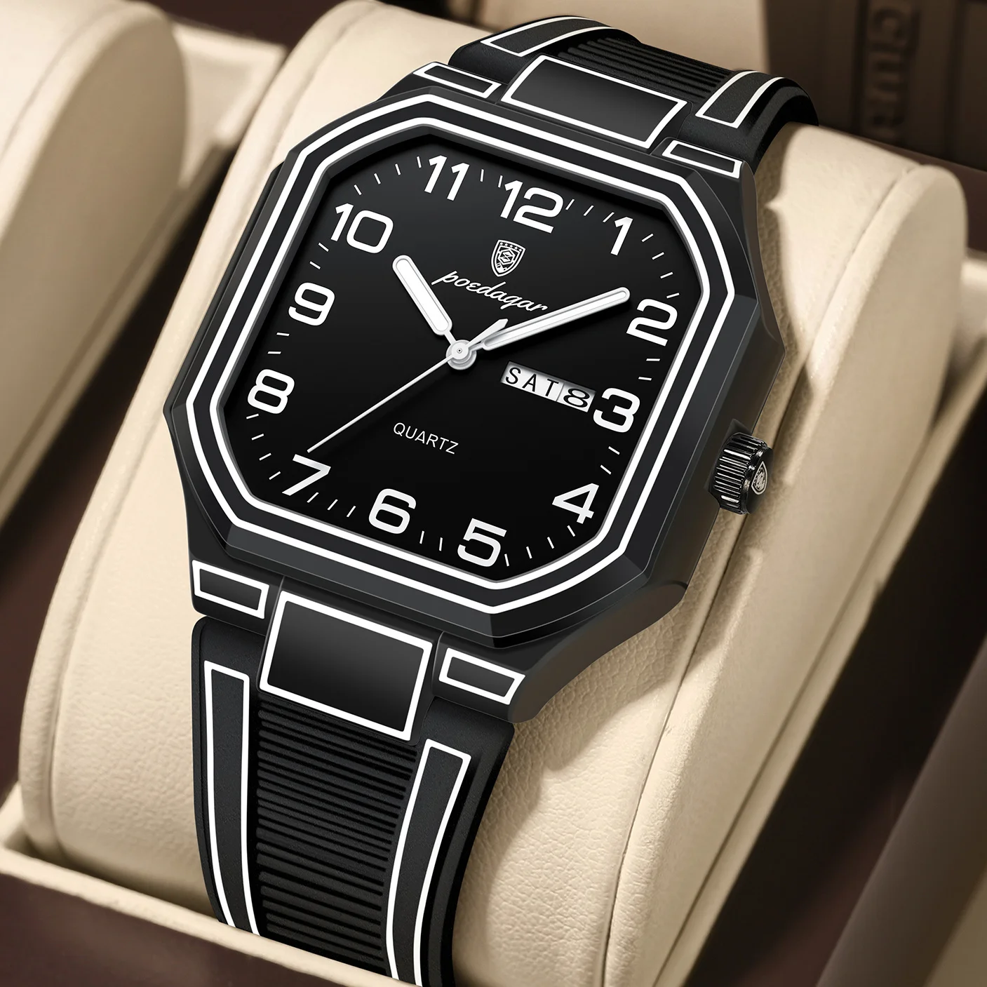 Luxury Watch Unique - POEDAGAR Fashion Creative Men's Watches Waterproof