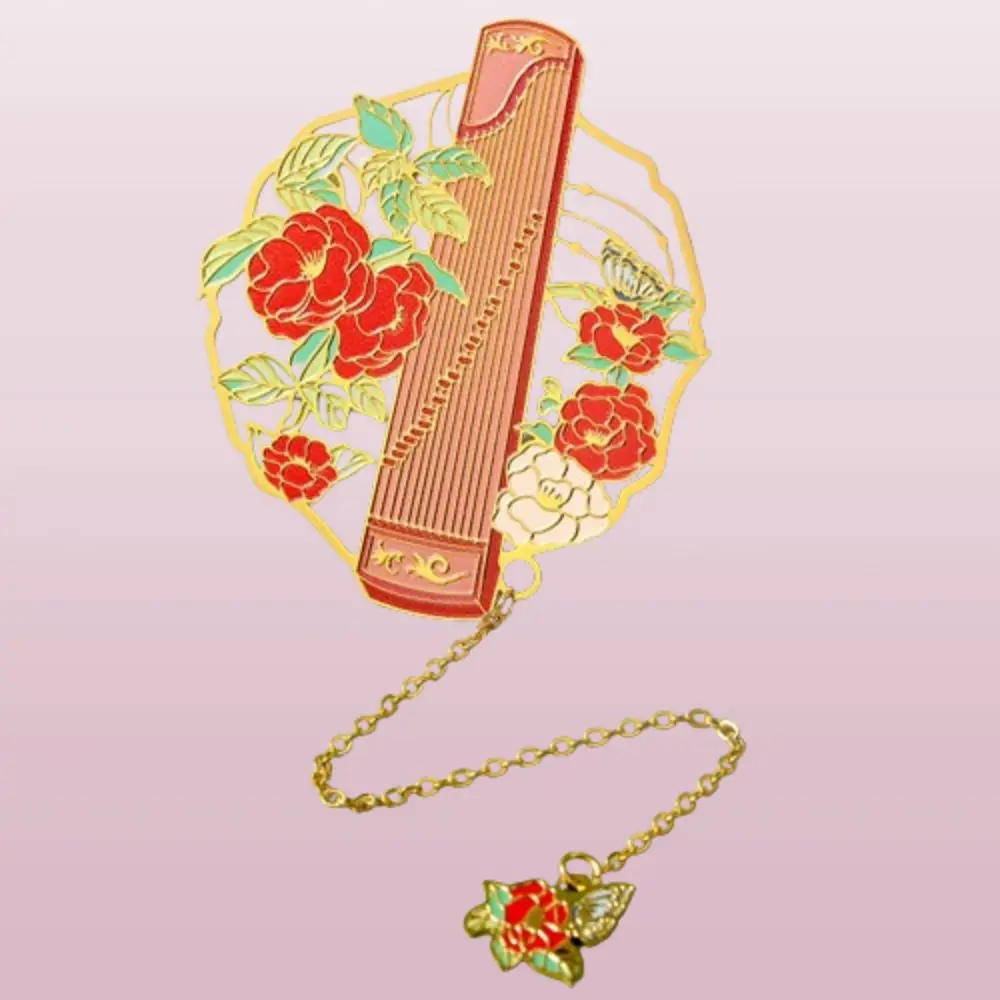 Klassisches Lesezeichen Musik Briefpapier Guzheng Guqin altes Musik instrument Buch Marker Büroklammern Geschenk buch