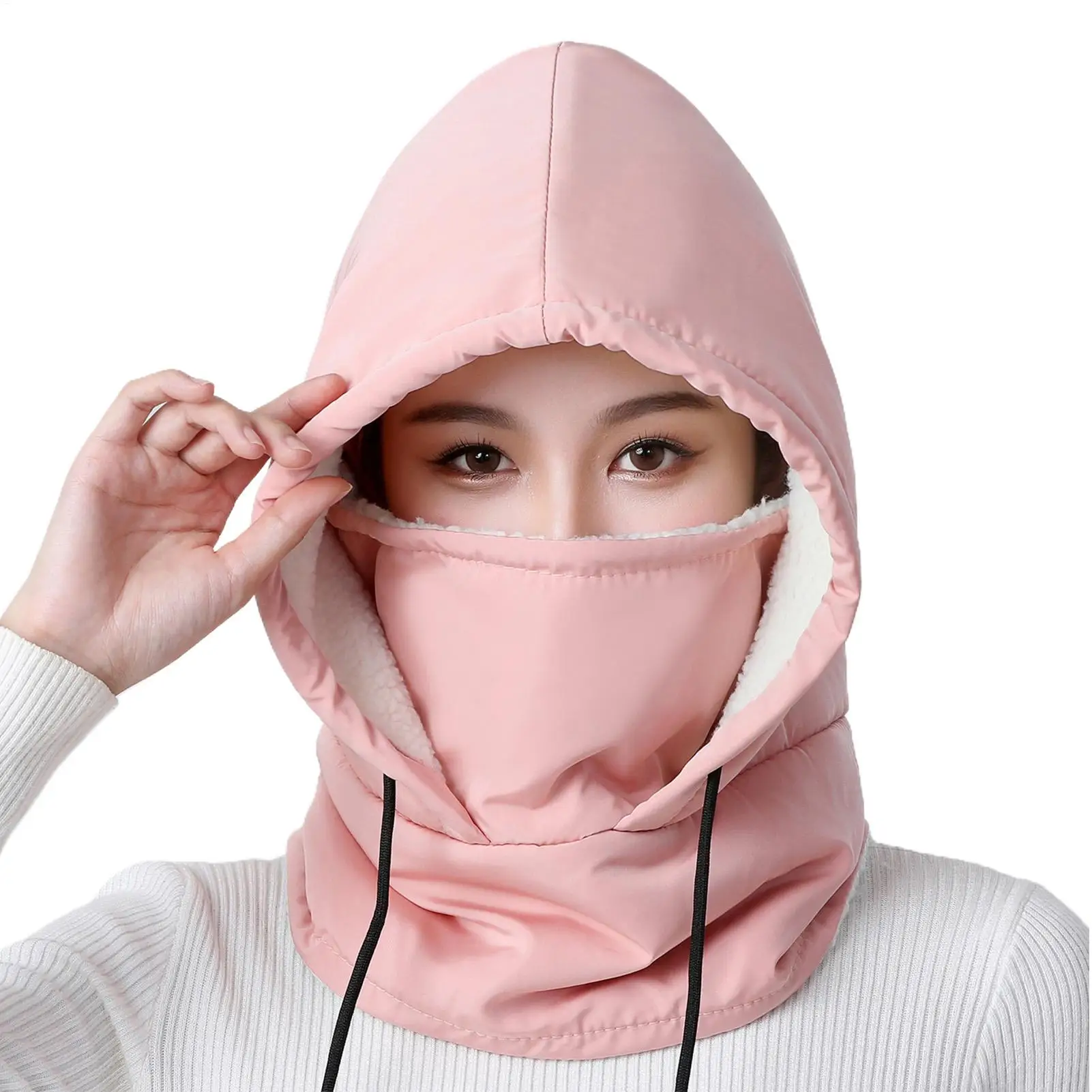 Hood Face Cover Windproof Neck Warmer Cold Weather Thermal Ski Face Cover For Runners Cyclists Women Motorcycle Cycling