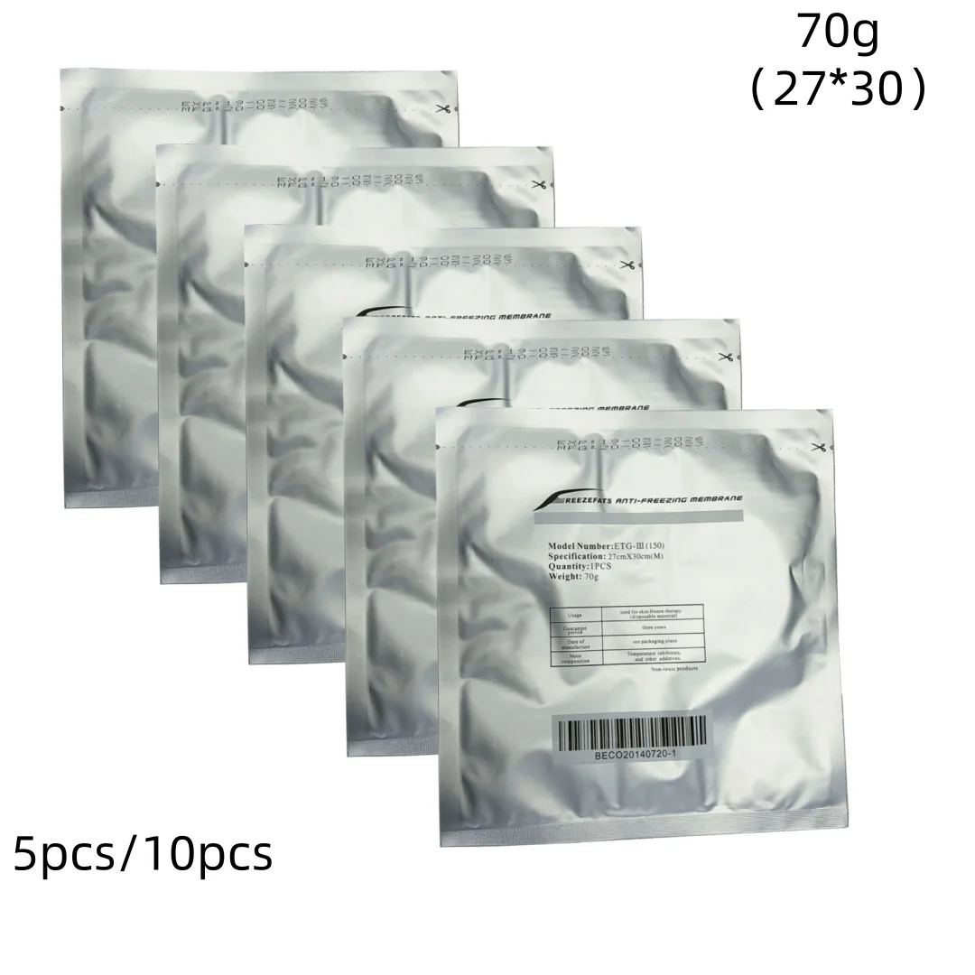 5/10 قطعة غشاء مضاد للتجميد لتجميد الدهون آلة تحلل الدهون الدهون أكياس للتخسيس الجسم التخسيس مكافحة السيلوليت الدهون العلاج البارد