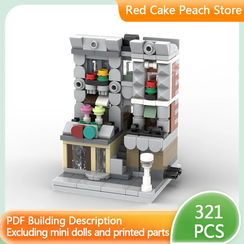 

City Street View Model MOC Building Bricks Town Small Toy Store Modular Technology Children Holiday Gifts Assemble Toys Suit