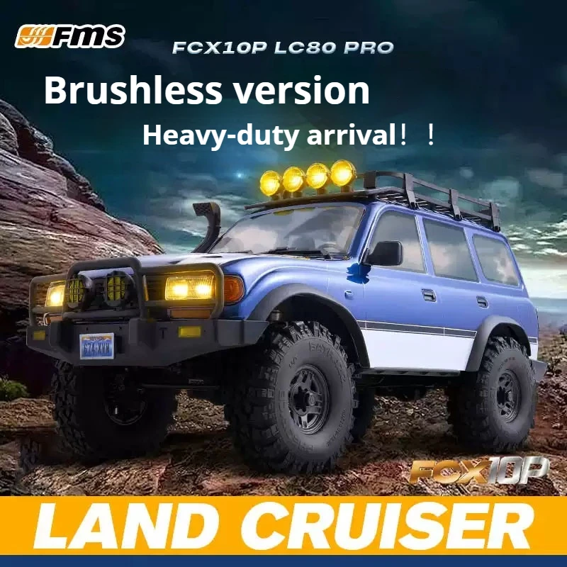 

Полномасштабный пульт дистанционного управления 2,4 г Fms Fcx10 Lc80prov2 1:10, имитация полного привода, двухскоростная модель внедорожника для скалолазания