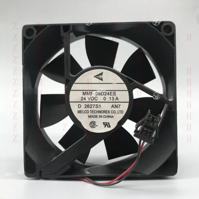 

XXZ for 1 pcs MELCO Fan MMF-08D24ES-AN7 DC 24V 0.13A 80*80*25mm 2 Pin cooling fan