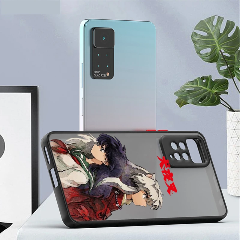 Inuyasha Sesshoumaru For Redmi Note 13 12S 12T 11E 11T 11S 10T Speed Pro Plus Max Lite Frosted Translucent Phone Case