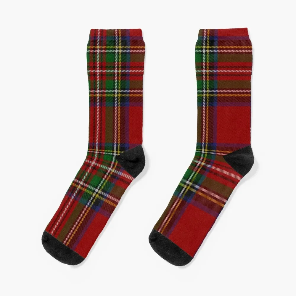 Royal Stewart Red Tartan Socks warm winter Rugby Woman Socks Men's