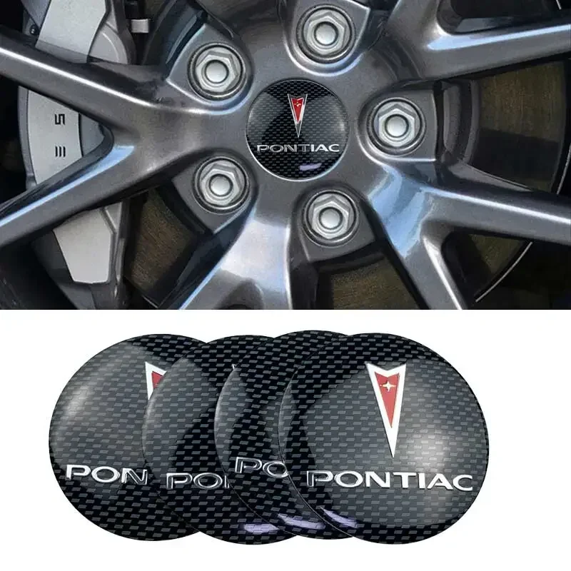 Pegatinas para centro de rueda de coche, 4 piezas, 56mm, para Pontiac Firebird, Sunfire, GrandAm, GrandPrix, Bonnevi11e, Montana
