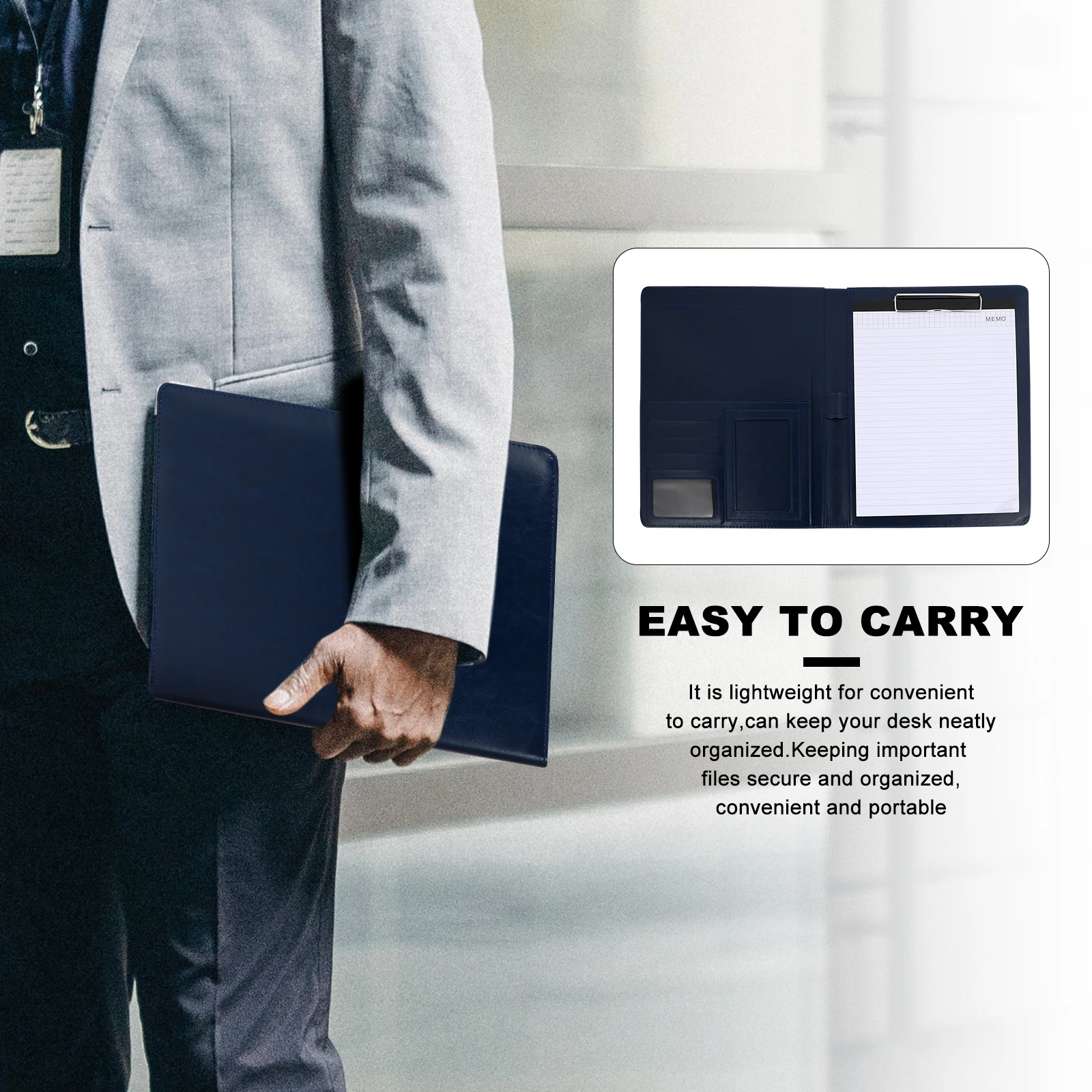 

Pu File Business Card Holder Work Folder Resume Portfolio Folders for Documents