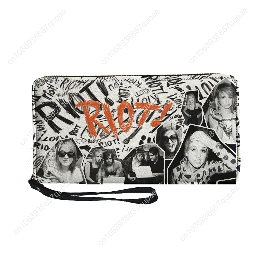 Paramore Rock Band Custom Wallet Purse Mens Womens Teenagers Zipper Long Wallets Double Print  Portable Wallet Gift Bag