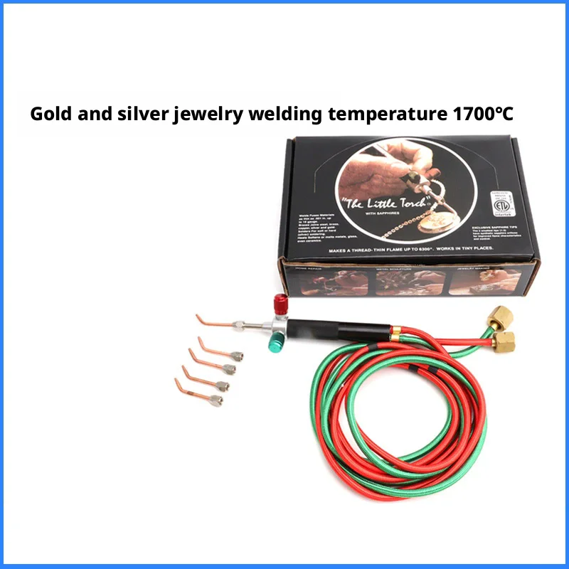 1700 ℃ Mini Soldering Cutting Torch, Little Smith Gas Torch with 5 Tips for Jewelry Making & Repair