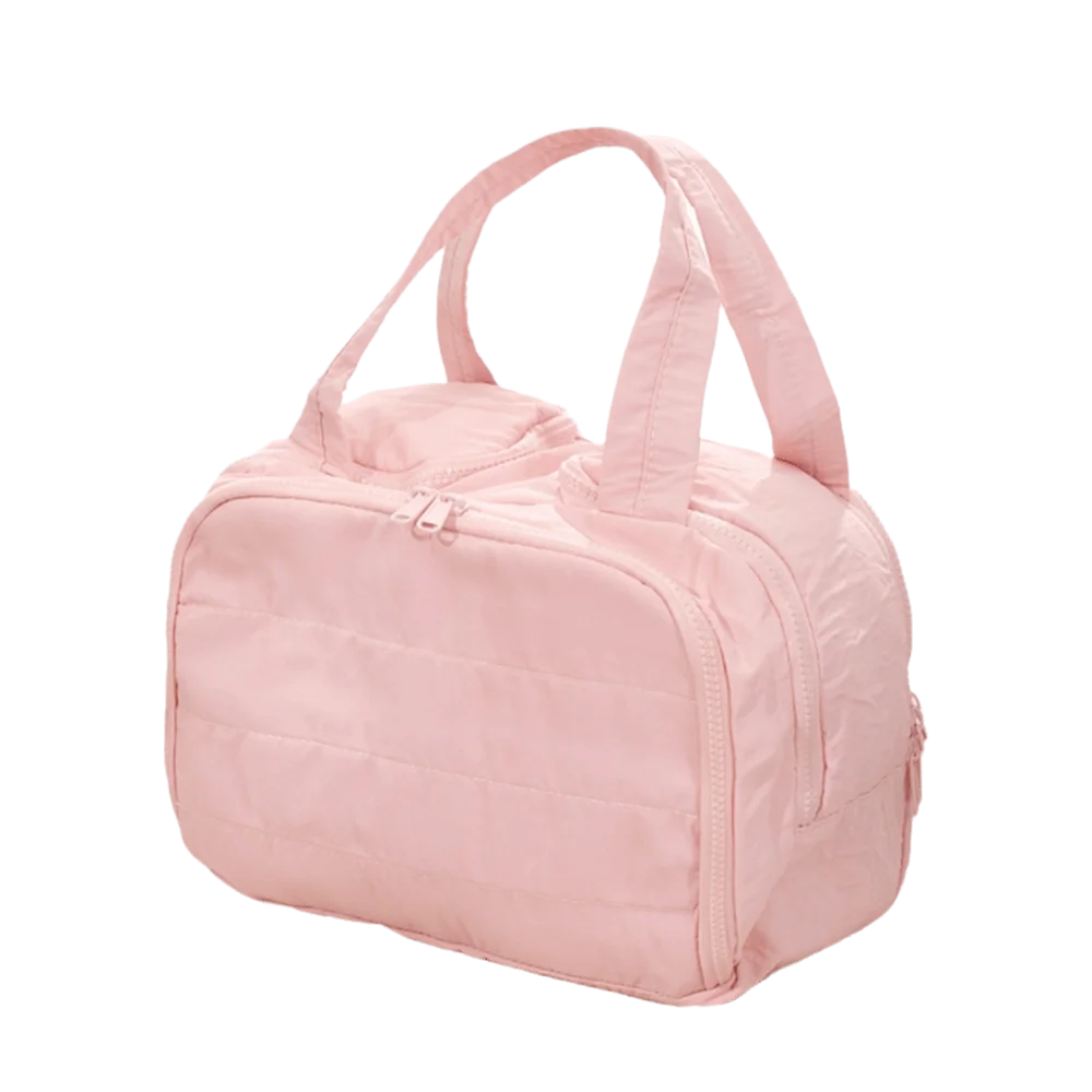 

Косметичка с несколькими карманами, застежка-молния, удобная ручка, дорожная косметичка, легкий доступ, двухсторонняя открытая сумка