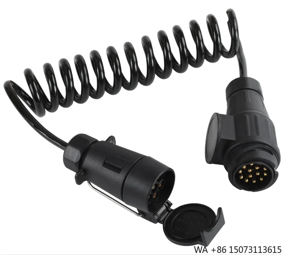 13Pin Trailer Plug to 7Pin Trailer Socket Extension Cable Adapter 7Core Electric Wiring Trailer Connector for Towing Caravan