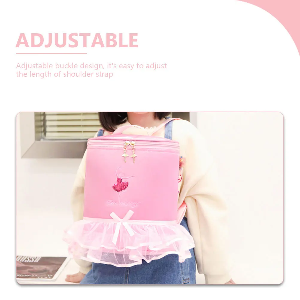 

Ballet Dance Backpack Nylon Large Capacity Adjustable Buckle Strap Ballet School Bag for Dance Class Storage