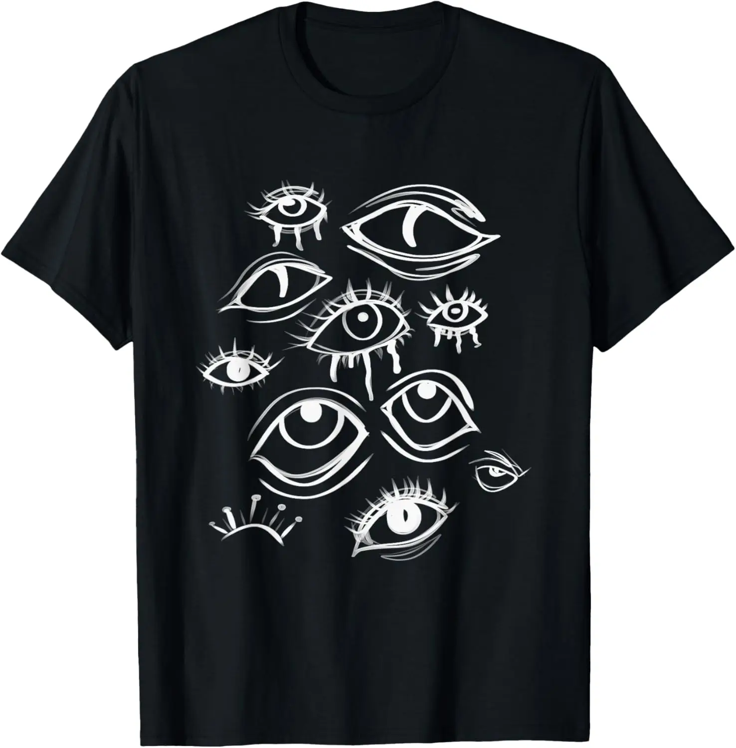 Distressed Eyeball Grunge Eyes Goth Strange Unique Harajuku T-Shirt