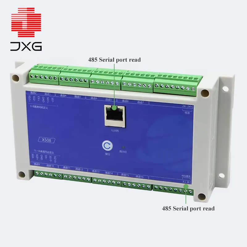 16-Channel Force Acquisition Transmitter RS485 Ethernet Industrial Signal Amplifier for Load Cell & Pressure Sensor