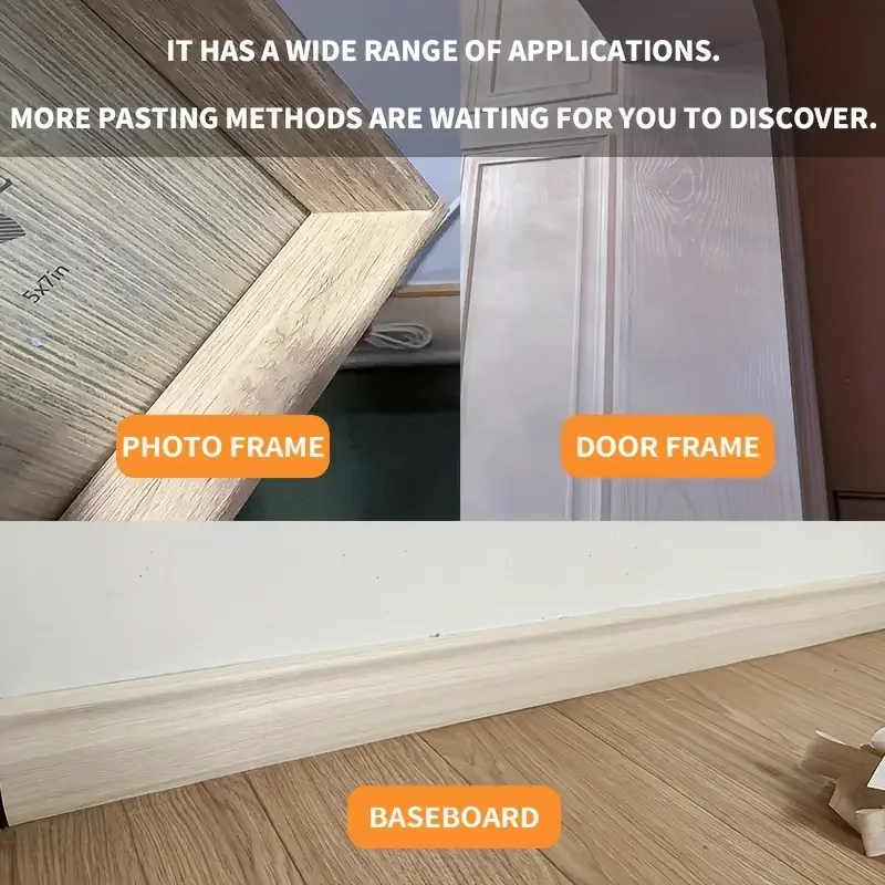 1 قطعة 5 متر x 8 سنتيمتر ذاتية اللصق الخشب الحبوب إطار الباب ملصقات الزخرفية الخشب الحبوب التفاف الخصر ديكور المنزل ملصقات جدار Renova #4