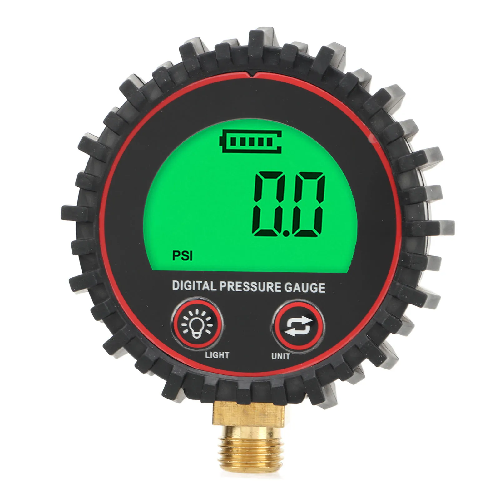 

1/4in Digital Pressure Gauge 4 Units Switchable Bright Visibility Accurate for Cars Trucks Motorcycles Trails SUVs RVs